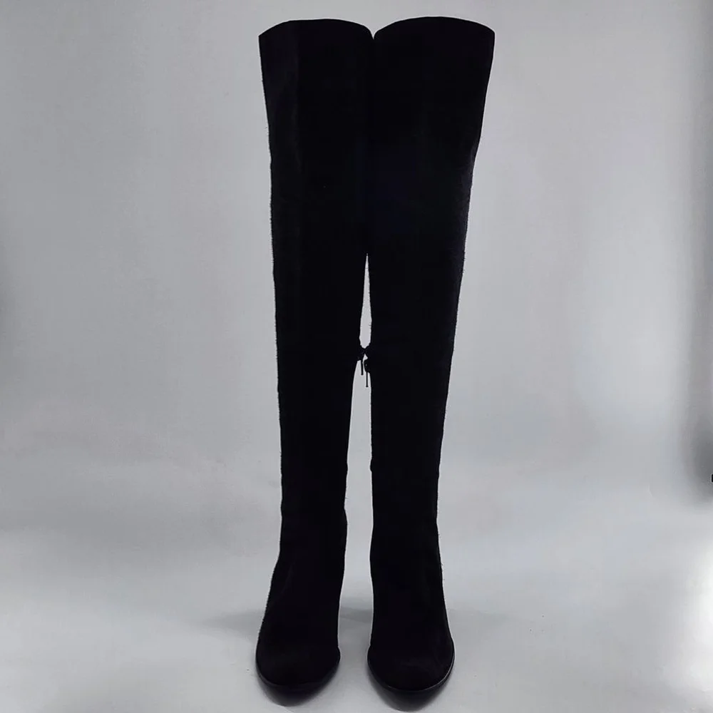 STUART WEITZMAN Black Suede Over the‎ Knee Boots Size 7.5
